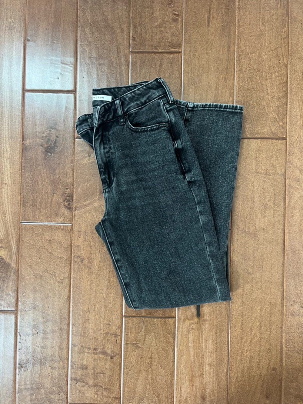 PacSun Black Washed Denim Mom Jeans